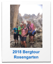 2018 Bergtour Rosengarten